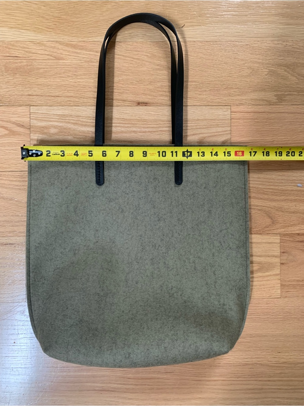 WOOLBERRY 100% wool tote olive - Picture 2 of 6